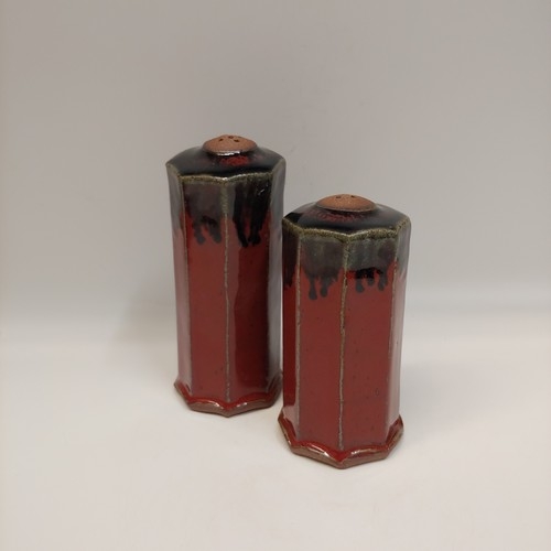 #220708 Salt & Pepper Red & Black $16.50 Set at Hunter Wolff Gallery